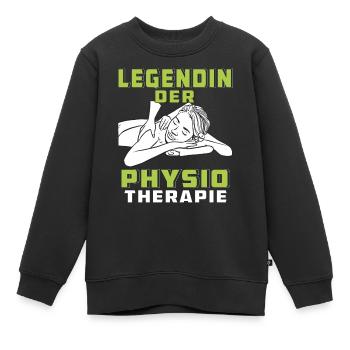 LEGENDIN DER PHYSIOTHERAPIE - Kinder Premium Organic Sweatshirt - Schwarz - Vorne - AI Model Kid Female (0cm)