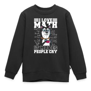 Mathe Mathelehrer - Kinder Premium Organic Sweatshirt - Schwarz - Vorne - AI Model Kid Female (0cm)