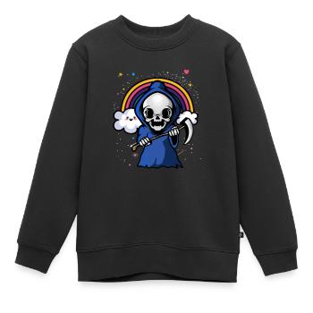 Retro Gothic Vintage Goth Okkult - Kinder Premium Organic Sweatshirt - Schwarz - Vorne - AI Model Kid Female (0cm)
