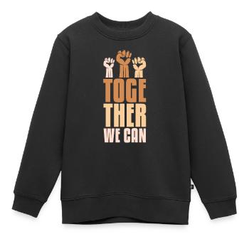 Anti Rassismus - Kinder Premium Organic Sweatshirt - Schwarz - Vorne - AI Model Kid Female (0cm)