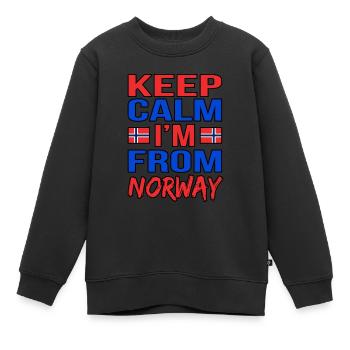 Norwegen - Kinder Premium Organic Sweatshirt - Schwarz - Vorne - AI Model Kid Female (0cm)