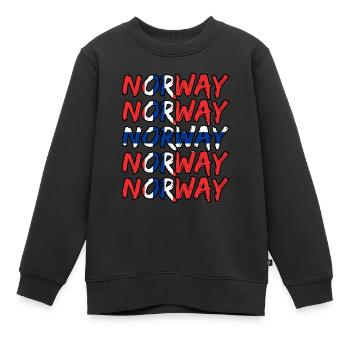 Norway - Kids Premium Organic Sweatshirt - black - Front - AI Model Kid Female (0cm)