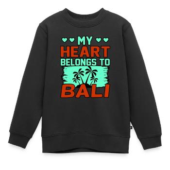 Bali - Sweat Premium enfant bio - noir - Devant - AI Model Kid Female (0cm)