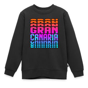 Gran Canaria - Kinder Premium Organic Sweatshirt - Schwarz - Vorne - AI Model Kid Female (0cm)