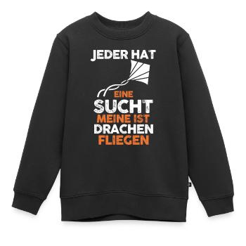 Drachenfliegen - Kinder Premium Organic Sweatshirt - Schwarz - Vorne - AI Model Kid Female (0cm)