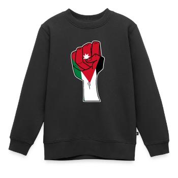 Jordanien - Kinder Premium Organic Sweatshirt - Schwarz - Vorne - AI Model Kid Female (0cm)