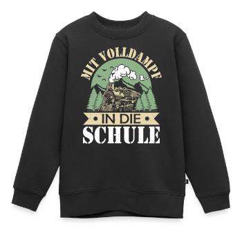 Einschulung - Kinder Premium Organic Sweatshirt - Schwarz - Vorne - AI Model Kid Female (0cm)