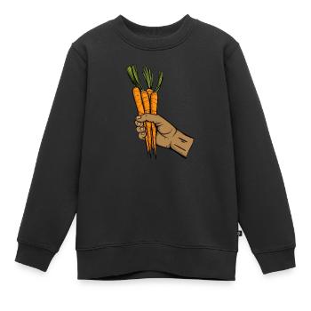 Vegan Veganer - Kinder Premium Organic Sweatshirt - Schwarz - Vorne - AI Model Kid Female (0cm)