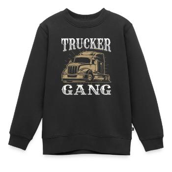 LKW Fahrer Lastwagenfahrer Fernfahrer Trucker - Kinder Premium Organic Sweatshirt - Schwarz - Vorne - AI Model Kid Female (0cm)