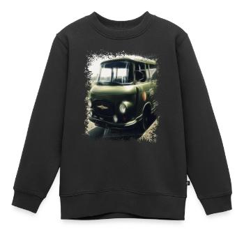 Barkas - NVA - RDA - Transporteur - Sweat Premium enfant bio - noir - Devant - AI Model Kid Female (0cm)