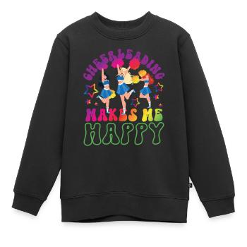 Cheer Cheerleading Cheerleading - Sweat Premium enfant bio - noir - Devant - AI Model Kid Female (0cm)
