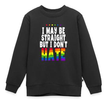 Je suis peut-être hétéro, mais je ne déteste pas le mois de la fierté - Sweat Premium enfant bio - noir - Devant - AI Model Kid Female (0cm)