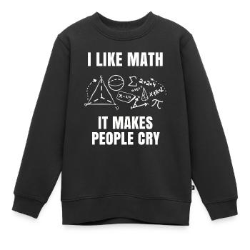 Mathe - Kinder Premium Organic Sweatshirt - Schwarz - Vorne - AI Model Kid Female (0cm)