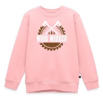 Menuisiers Menuiserie Menuiseries Menuisiers - Sweat Premium enfant bio - rose - Devant - AI Model Kid Female (0cm)