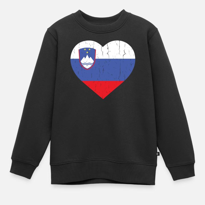 SLOVENIA - Kinder Premium Organic Sweatshirt - Schwarz