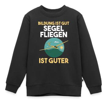 Segelfliegen Segelflieger - Kinder Premium Organic Sweatshirt - Schwarz - Vorne - AI Model Kid Female (0cm)