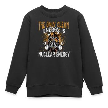 La seule énergie propre est l’énergie nucléaire - Sweat Premium enfant bio - noir - Devant - AI Model Kid Female (0cm)