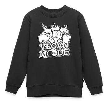 Vegan Veganer - Kinder Premium Organic Sweatshirt - Schwarz - Vorne - AI Model Kid Female (0cm)