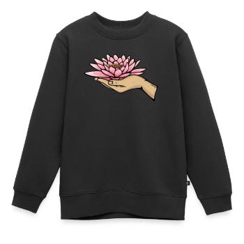 Meditation Meditieren - Kinder Premium Organic Sweatshirt - Schwarz - Vorne - AI Model Kid Female (0cm)