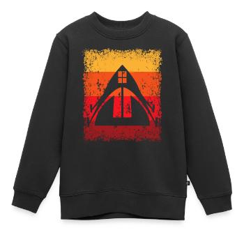 Zelten Zelt - Kinder Premium Organic Sweatshirt - Schwarz - Vorne - AI Model Kid Female (0cm)