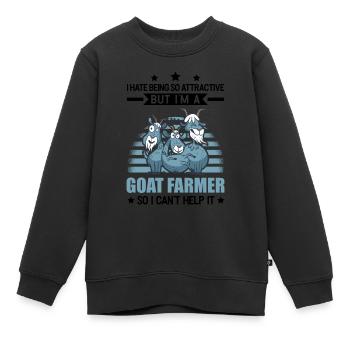 Ziegenhirte Attraktiv Ziegen Ziegenzüchter Ziege - Kinder Premium Organic Sweatshirt - Schwarz - Vorne - AI Model Kid Female (0cm)