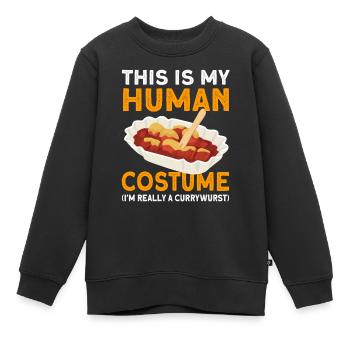 Currywurst Speisewurst Geschenk - Kinder Premium Organic Sweatshirt - Schwarz - Vorne - AI Model Kid Female (0cm)