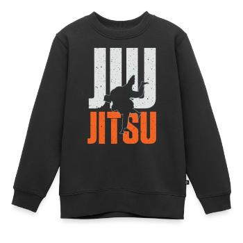 Jiu-jitsu Jiu Jitsu Jitsu Jiujitsu Sports de combat - Sweat Premium enfant bio - noir - Devant - AI Model Kid Female (0cm)