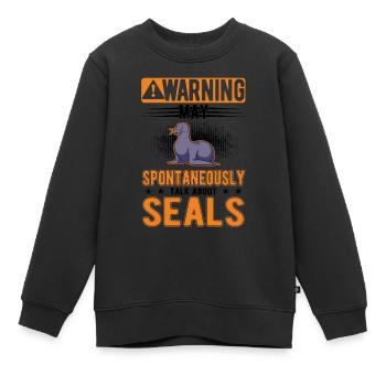 May spontaneously talk about Seal Robbe - Kids Premium Organic Sweatshirt - black - Front - AI Model Kid Female (0cm)