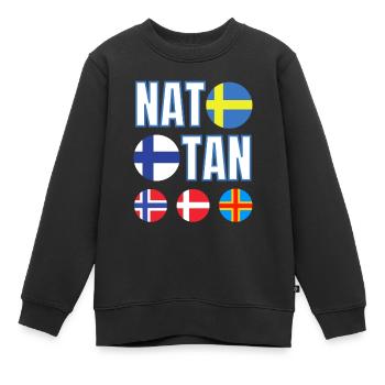 NATO I nimmt Finnland Schweden plus Norwegen Dänemark Island ein - Kinder Premium Organic Sweatshirt - Schwarz - Vorne - AI Model Kid Female (0cm)