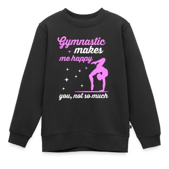 Gymnastik - Kinder Premium Organic Sweatshirt - Schwarz - Vorne - AI Model Kid Female (0cm)