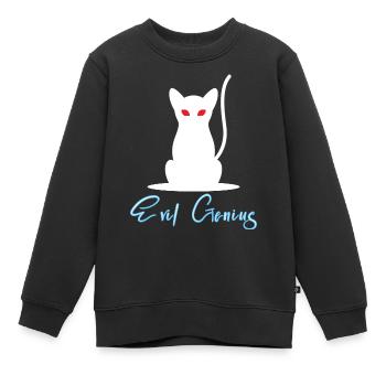 Evil Genius - teuflisches Genie - Kinder Premium Organic Sweatshirt - Schwarz - Vorne - AI Model Kid Female (0cm)