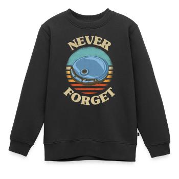 Lecteur de cd rétro Never Forget Nostalgia Vintage - Sweat Premium enfant bio - noir - Devant - AI Model Kid Female (0cm)