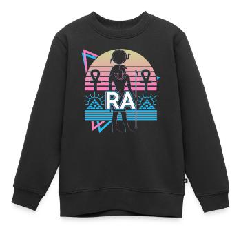 Ra Ägyptischer Gott Ägypten Geschenk - Kinder Premium Organic Sweatshirt - Schwarz - Vorne - AI Model Kid Female (0cm)