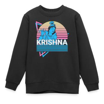 Krishna Hindu Gott Antike Hindu Mythologie Geschen - Kinder Premium Organic Sweatshirt - Schwarz - Vorne - AI Model Kid Female (0cm)