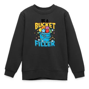 Soyez un état d’ de croissance de l’enseignant de remplissage de seau - - Sweat Premium enfant bio - noir - Devant - AI Model Kid Female (0cm)
