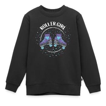 Roller Girl Rollschuhlaufen Rollschuh - Kinder Premium Organic Sweatshirt - Schwarz - Vorne - AI Model Kid Female (0cm)
