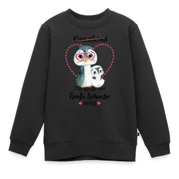 Ich Werde Eine Große Schwester 2023 - Kinder Premium Organic Sweatshirt - Schwarz - Vorne - AI Model Kid Female (0cm)