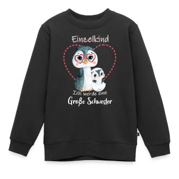 Ich Werde Eine Große Schwester 2023 - Kinder Premium Organic Sweatshirt - Schwarz - Vorne - AI Model Kid Female (0cm)