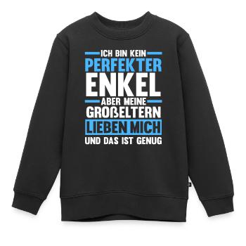 Enkel - Kinder Premium Organic Sweatshirt - Schwarz - Vorne - AI Model Kid Female (0cm)