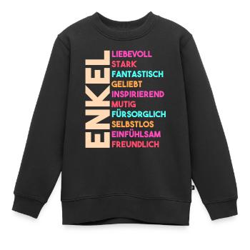 Enkel - Kinder Premium Organic Sweatshirt - Schwarz - Vorne - AI Model Kid Female (0cm)
