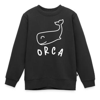 Wir lieben Killer Whale - Kinder Premium Organic Sweatshirt - Schwarz - Vorne - AI Model Kid Female (0cm)