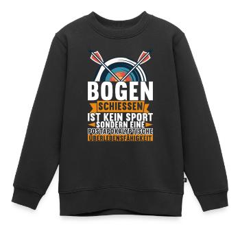 Bogenschießen Bogenschütze Arrow - Kinder Premium Organic Sweatshirt - Schwarz - Vorne - AI Model Kid Female (0cm)