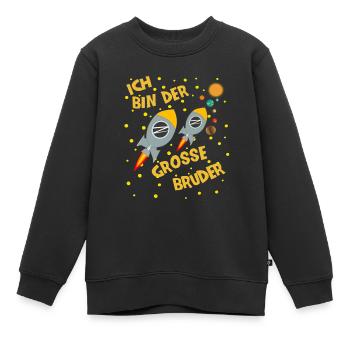 Große Bruder Rakete - Ich Bin Der Grosse Bruder - Kinder Premium Organic Sweatshirt - Schwarz - Vorne - AI Model Kid Female (0cm)