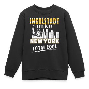 INGOLSTADT IST WIE NEW YORK - Kinder Premium Organic Sweatshirt - Schwarz - Vorne - AI Model Kid Female (0cm)