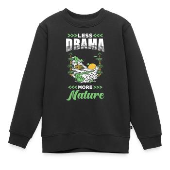 Nature - Sweat Premium enfant bio - noir - Devant - AI Model Kid Female (0cm)