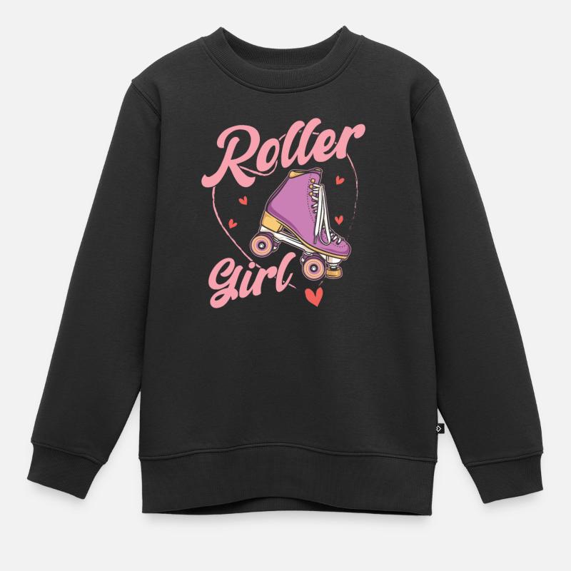 Rollschuhe Laufen Roller Skates - Kinder Premium Organic Sweatshirt - Schwarz