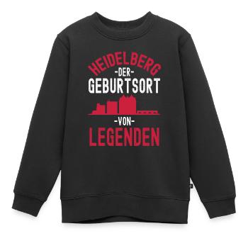 Heidelberg - Kinder Premium Organic Sweatshirt - Schwarz - Vorne - AI Model Kid Female (0cm)