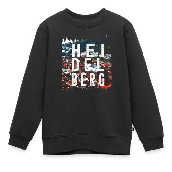 Heidelberg - Kinder Premium Organic Sweatshirt - Schwarz - Vorne - AI Model Kid Female (0cm)