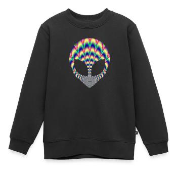 Étranger - Sweat Premium enfant bio - noir - Devant - AI Model Kid Female (0cm)