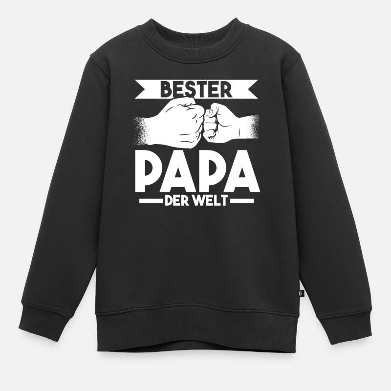 Bester Papa der Welt - Kinder Premium Organic Sweatshirt - Schwarz